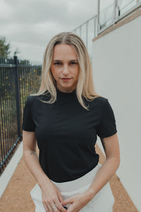 The Babe Mock Neck Tee - Betty & Babe